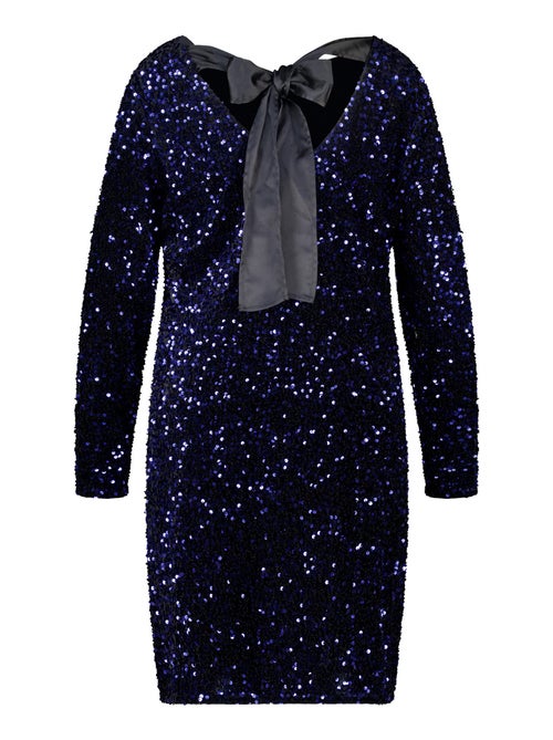MS MODE Robe Robe avec sequins et nœud au dos - Kiabi