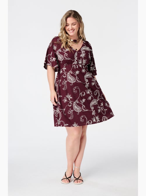 MS MODE Robe Robe courte à manches papillon - Kiabi