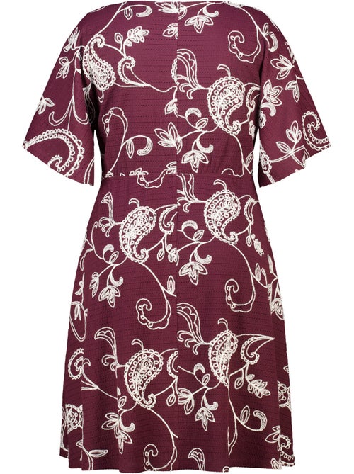 MS MODE Robe Robe courte à manches papillon - Kiabi