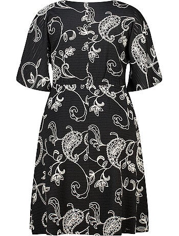 MS MODE Robe Robe courte à manches papillon