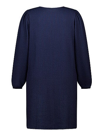 MS MODE Robe Robe droite à manches bouffantes