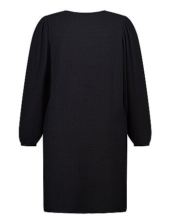 MS MODE Robe Robe droite à manches bouffantes