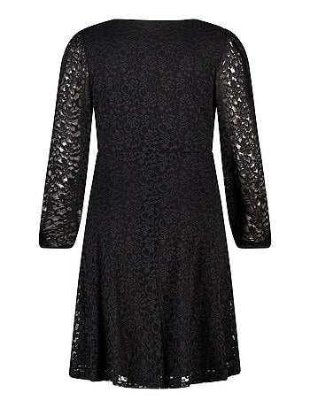 MS MODE Robe Robe en dentelle avec détail boutonné