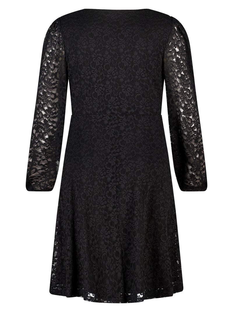 MS MODE Robe Robe en dentelle avec détail boutonné Noir - Kiabi