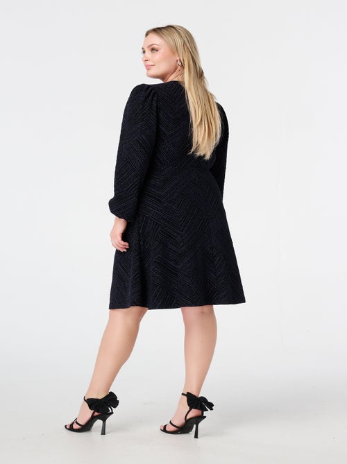 MS MODE Robe Robe en lurex avec détail bouton - Kiabi