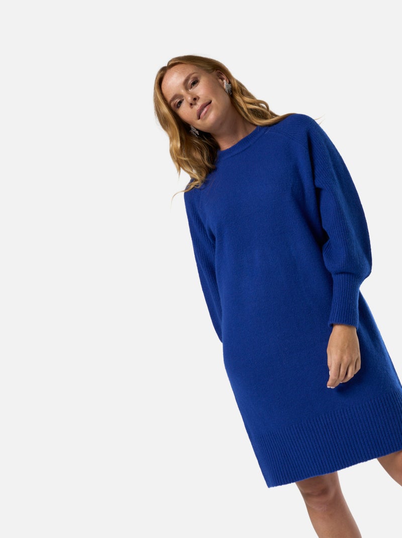 MS MODE Robe Robe en maille Bleu cobalt - Kiabi