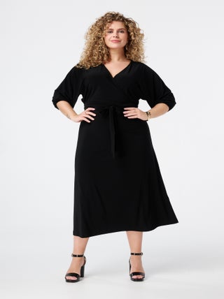 MS MODE Robe Robe longue avec coupe portefeuille