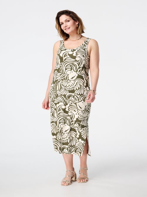 MS MODE Robe Robe longue avec détails métalliques - Kiabi