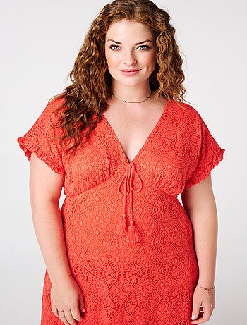 MS MODE Robe Robe longue en crochet