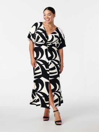 MS MODE Robe Robe longue imprimée