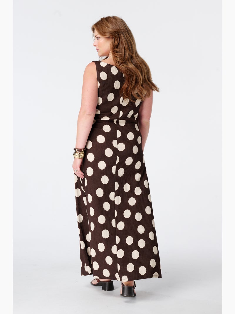 MS MODE Robe Robe maxi avec imprimé Marron caramel - Kiabi