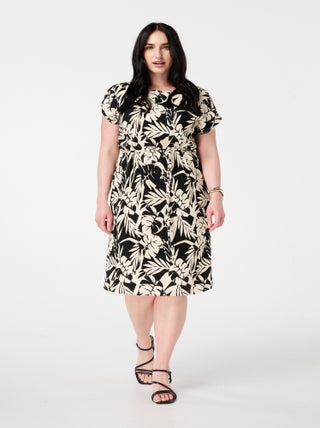 MS MODE Robe Robe midi avec cordon