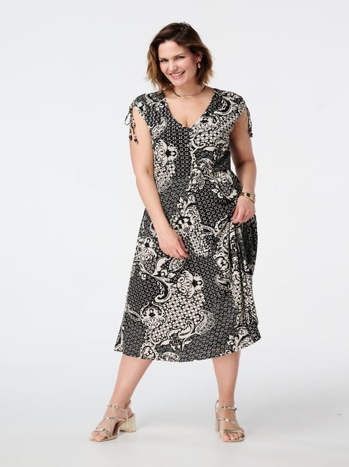 MS MODE Robe Robe midi avec imprimé cachemire - Kiabi