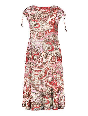 MS MODE Robe Robe midi avec imprimé cachemire