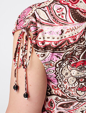 MS MODE Robe Robe midi avec imprimé cachemire