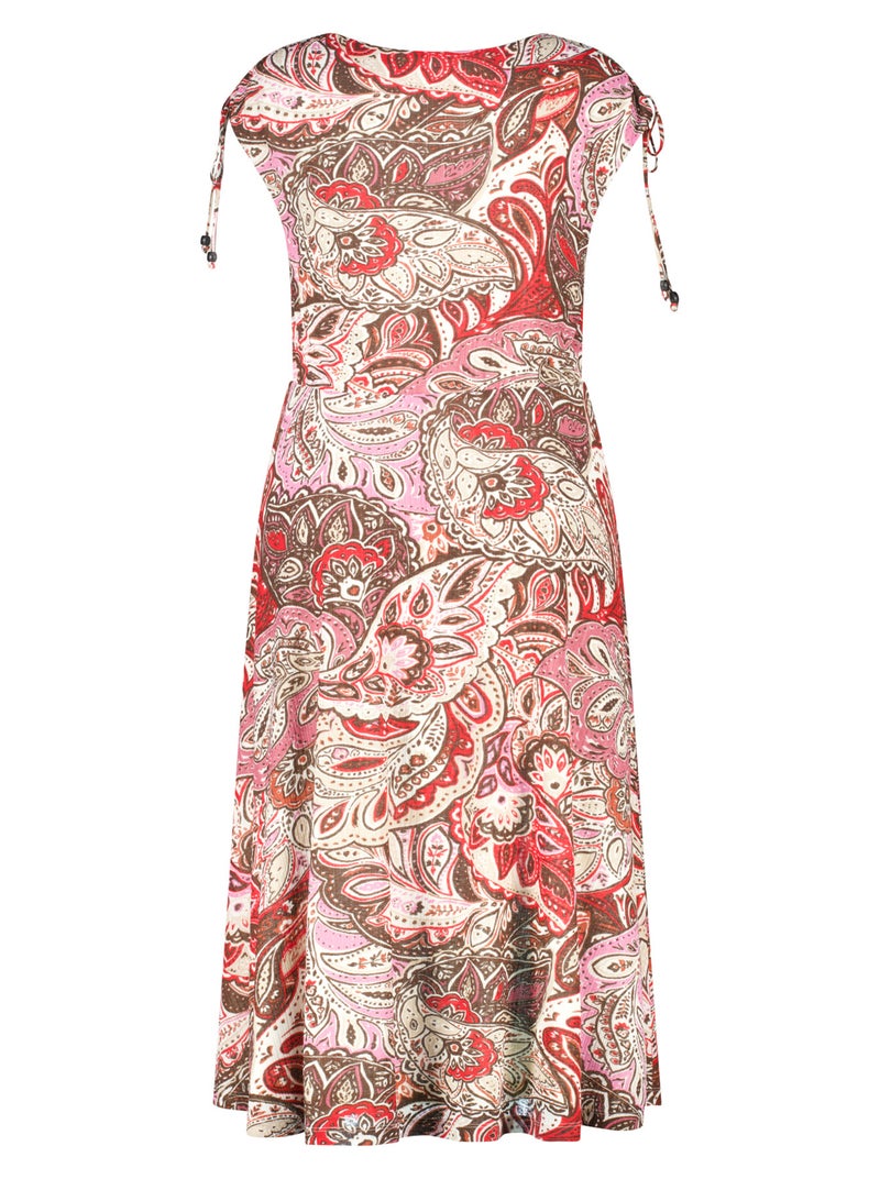 MS MODE Robe Robe midi avec imprimé cachemire Rouge cerise - Kiabi
