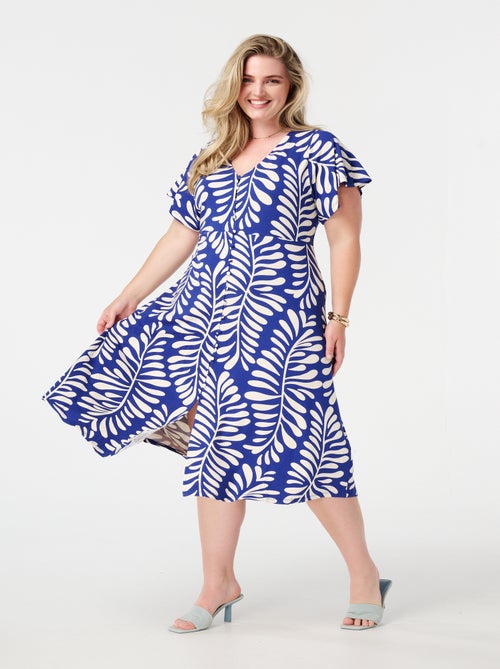 MS MODE Robe Robe midi imprimée - Kiabi