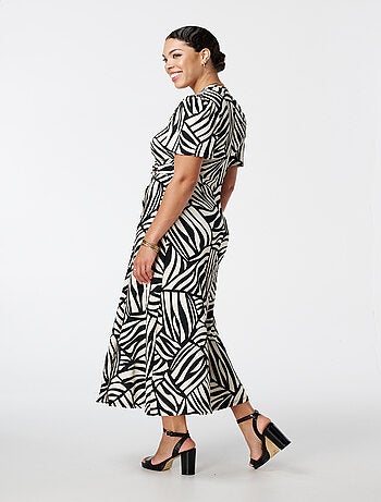 MS MODE Robe Robe portefeuille à imprimé