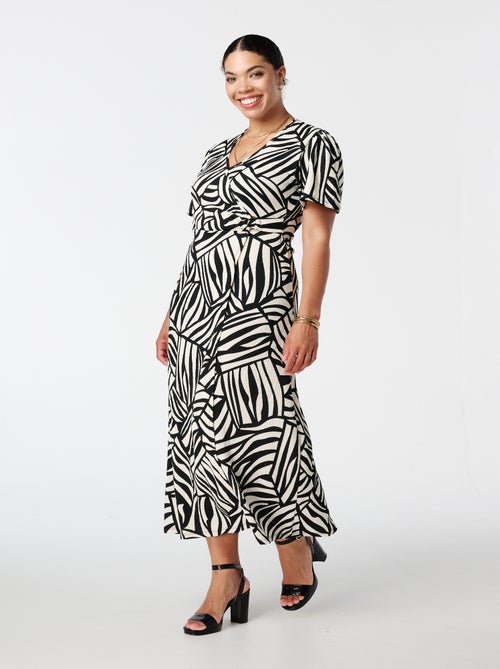 MS MODE Robe Robe portefeuille avec imprimé - Kiabi