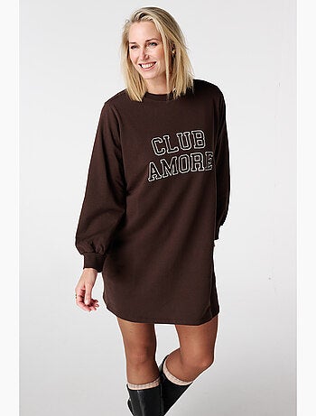 MS MODE Robe Robe-pull avec texte