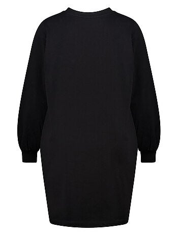 MS MODE Robe Robe-pull avec texte pailleté