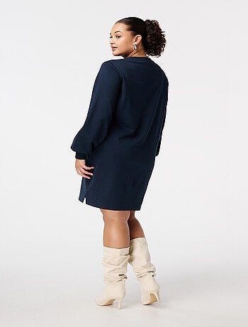 MS MODE Robe Robe sweat avec inscription