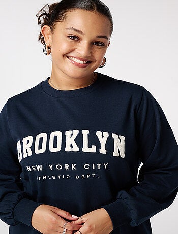 MS MODE Robe Robe sweat avec inscription