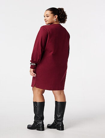 MS MODE Robe Robe sweat avec inscription