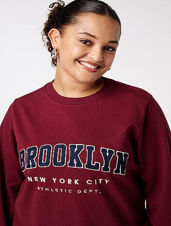 MS MODE Robe Robe sweat avec inscription