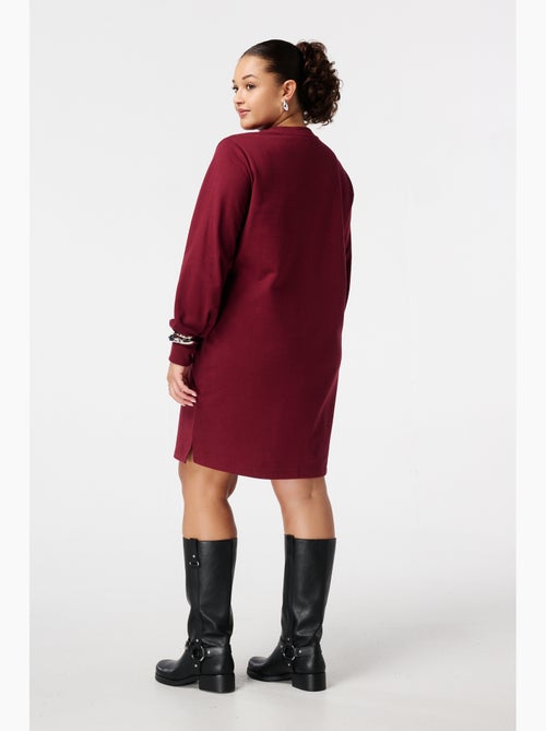 MS MODE Robe Robe sweat avec inscription - Kiabi