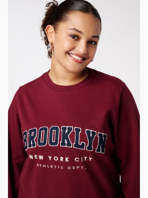 MS MODE Robe Robe sweat avec inscription - Kiabi