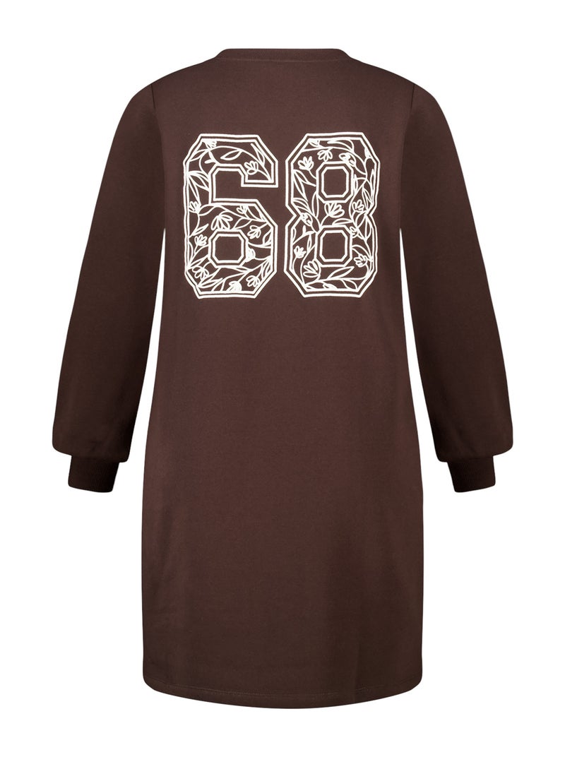 MS MODE Robe Robe sweat Marron foncé - Kiabi