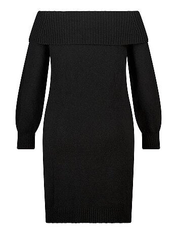 MS MODE Robe Robe tricotée à épaules dénudées