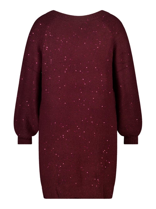 MS MODE Robe Tunique en maille avec paillettes et fil brillant - Kiabi