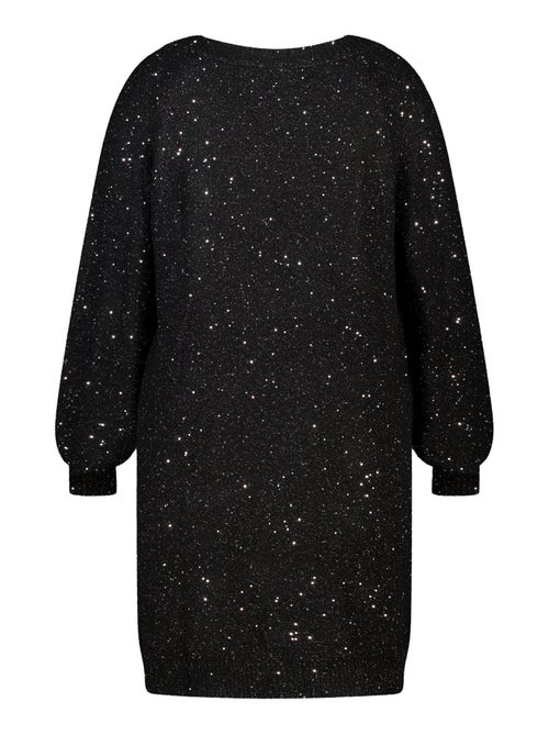 MS MODE Robe Tunique en maille avec paillettes et fil brillant - Kiabi