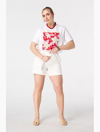 Ms mode short en denim avec ceinture
