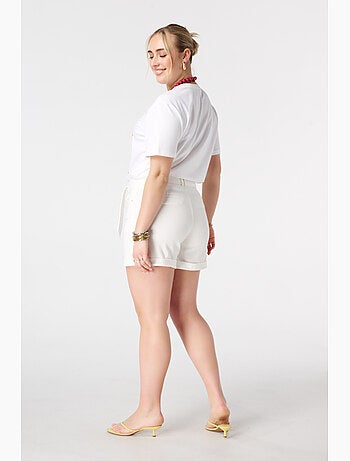Ms mode short en denim avec ceinture