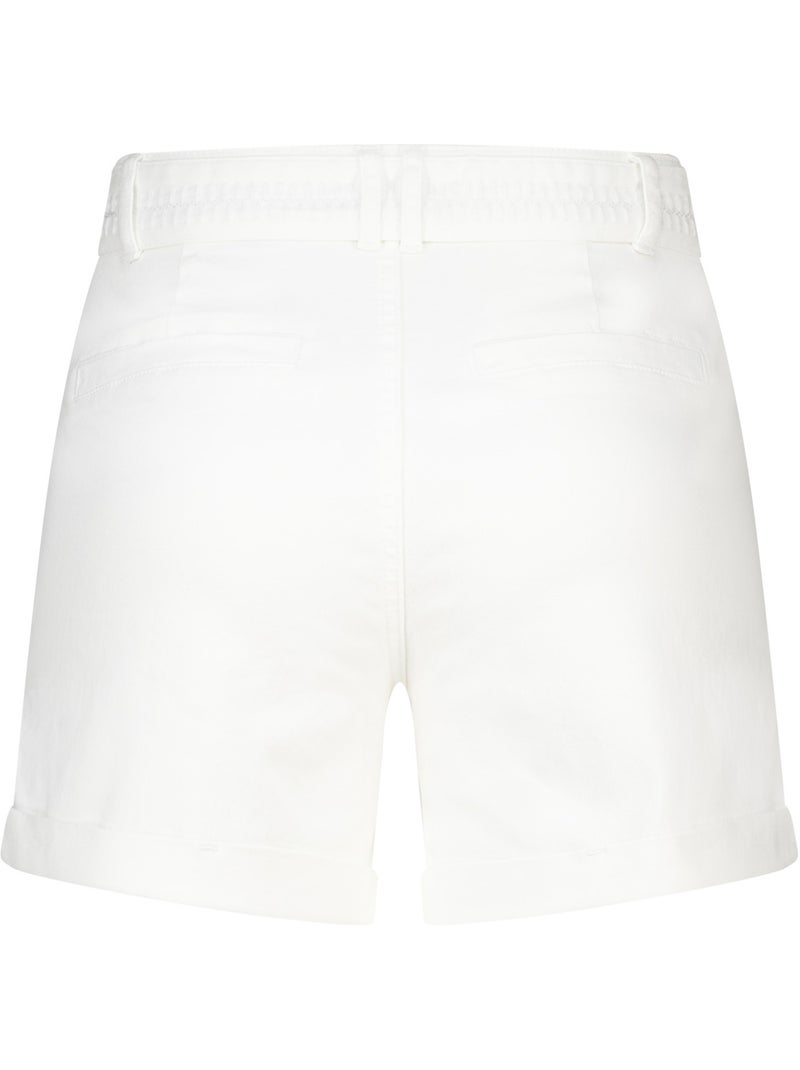 Ms mode short en denim avec ceinture Blanc - Kiabi