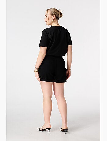 Ms mode short en denim avec ceinture