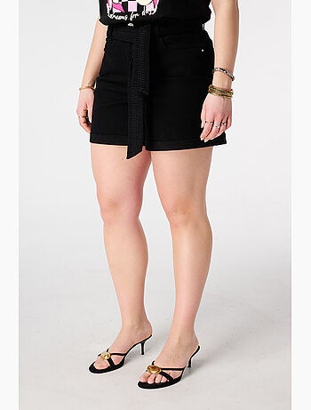 Ms mode short en denim avec ceinture