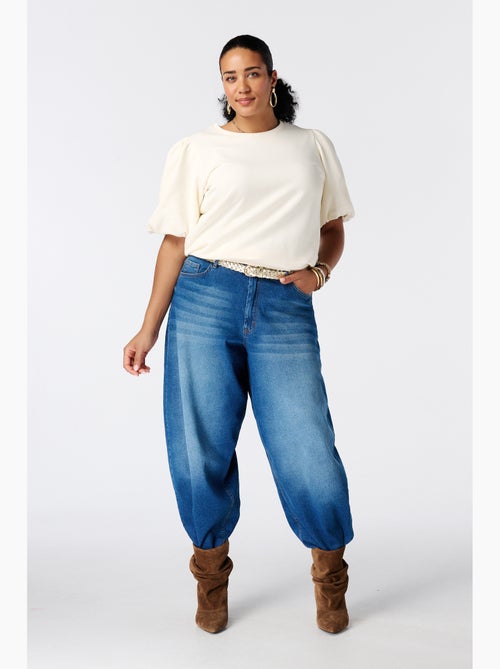 Ms mode sweat à manches bouffantes courtes - Kiabi
