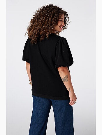 Ms mode sweat à manches bouffantes courtes