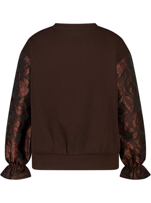 Ms mode sweat à manches jacquard - Kiabi