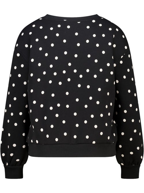Ms mode sweat à pois avec dentelle - Kiabi