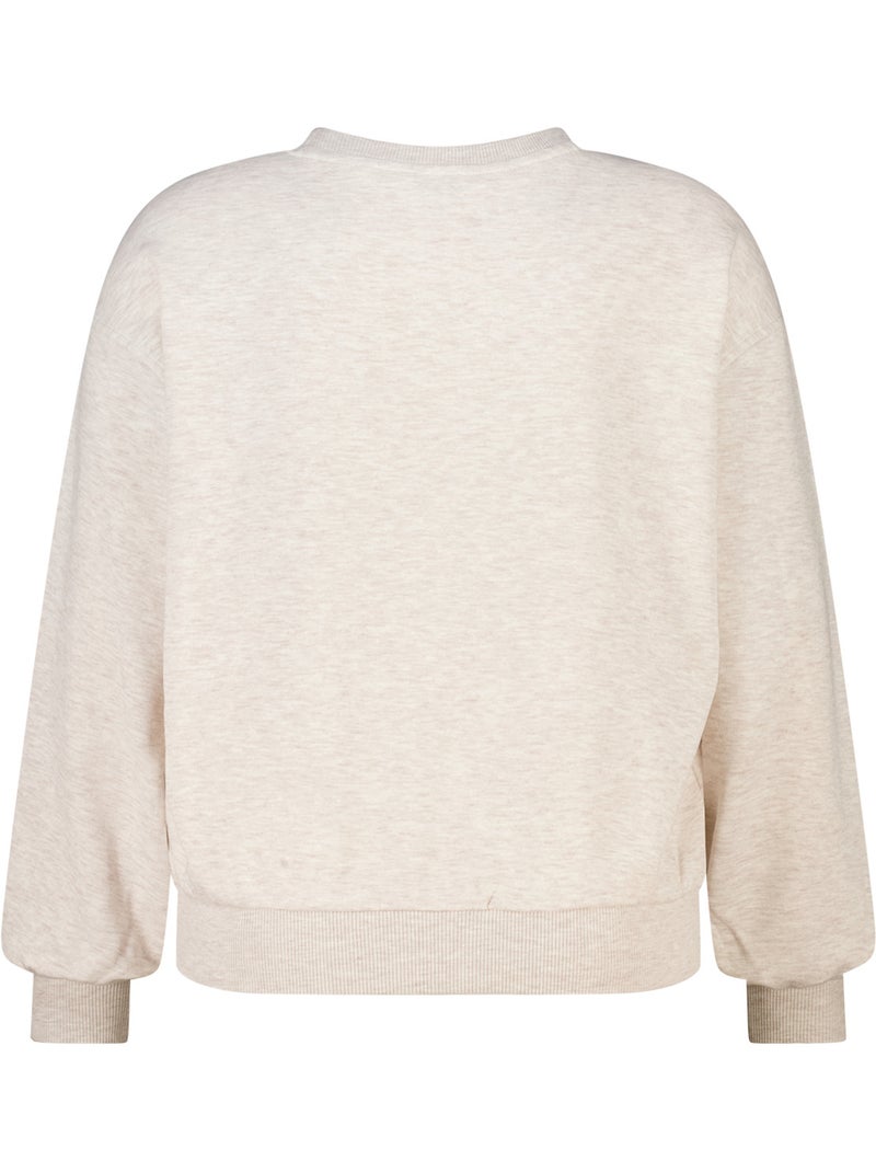 Ms mode sweat avec illustration Beige/Blanc - Kiabi