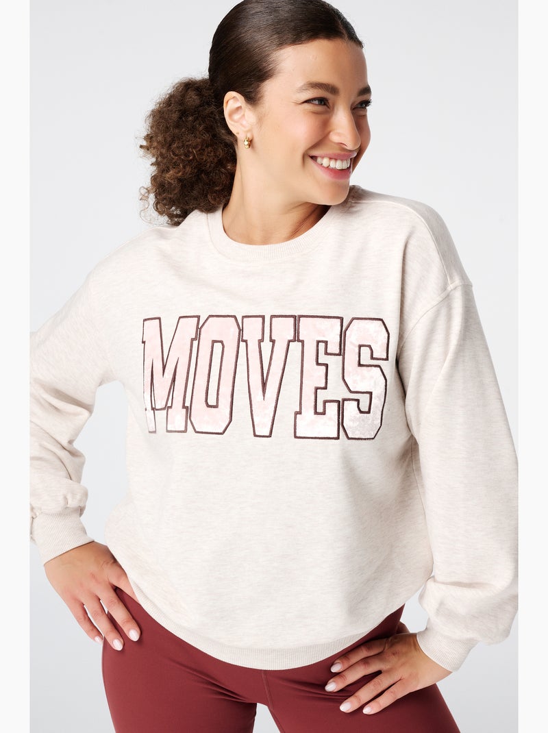 Ms mode sweat avec illustration Beige/Blanc - Kiabi