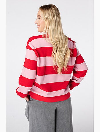 Ms mode sweat rayé avec motif