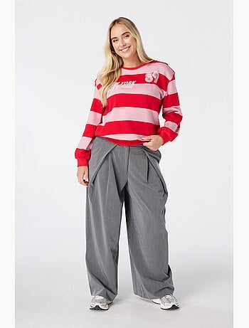 Ms mode sweat rayé avec motif