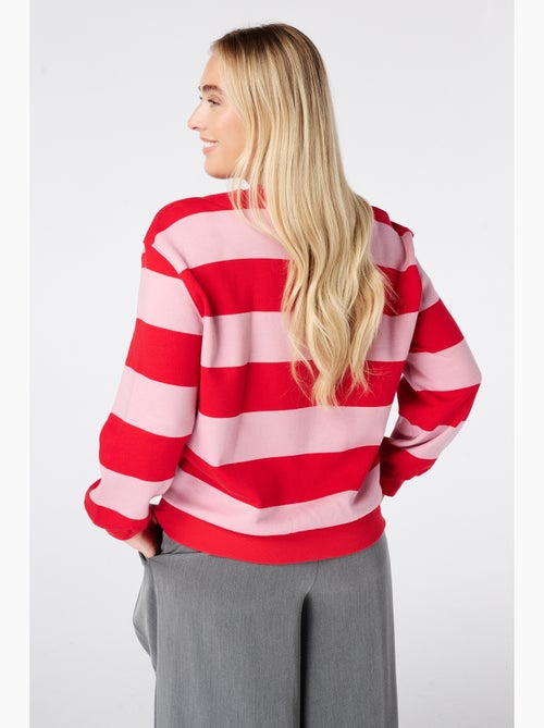 Ms mode sweat rayé avec motif - Kiabi