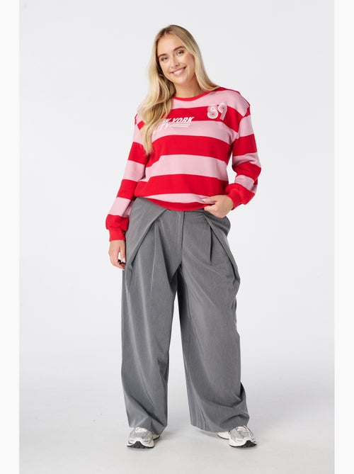 Ms mode sweat rayé avec motif - Kiabi